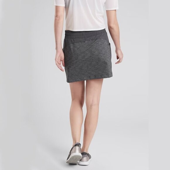 Athleta Excursion Hybrid Skort in Gray Black Heather, Size L - Picture 2 of 11